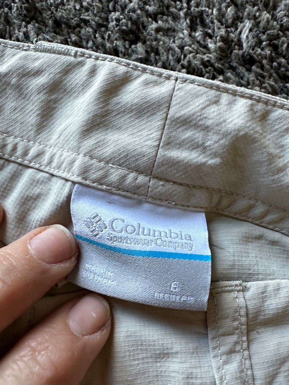 Columbia Light Beige Casual Fishing Straight-Leg Water Wicking Pant Size 6 Sport - Picture 5 of 11
